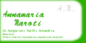 annamaria maroti business card